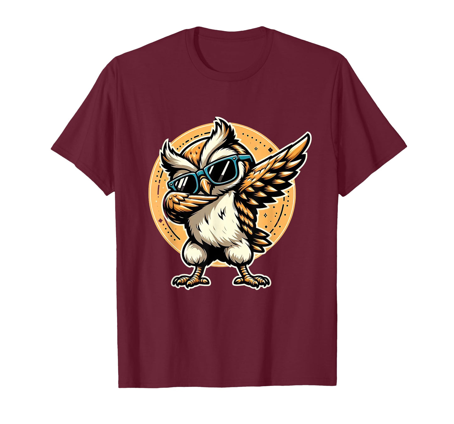 Dabbing Owl Funny Cool Dab Dance Owl Lover T-Shirt