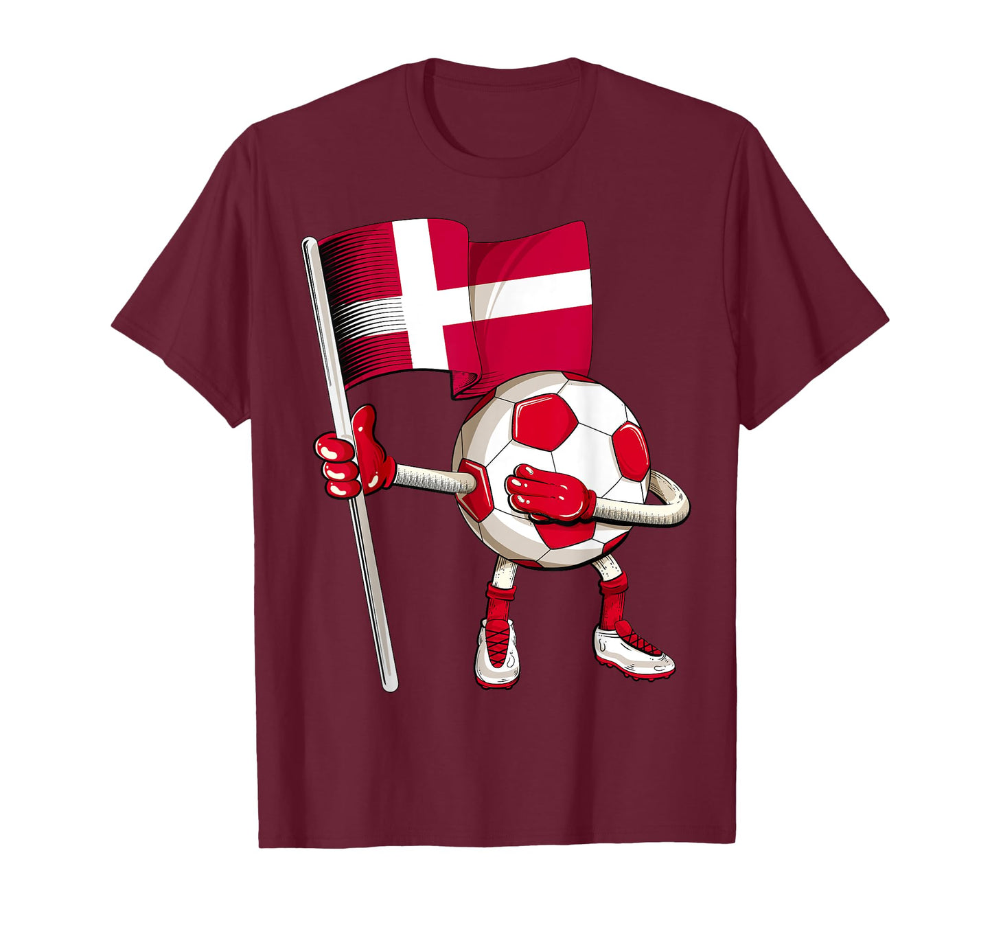Denmark Soccer Jersey Danish Flag Football Dab Funny T-Shirt