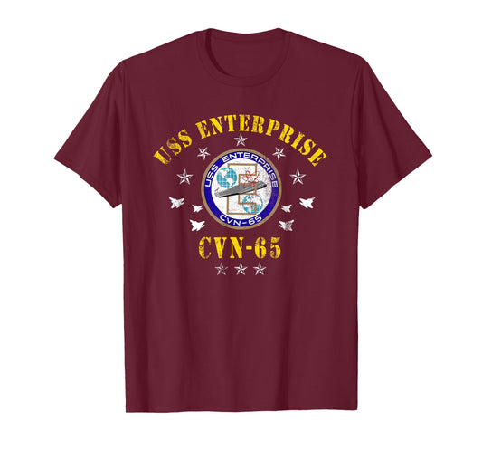 USS Enterprise CVN-65 Aircraft Carrier Veterans Day Vintage T-Shirt