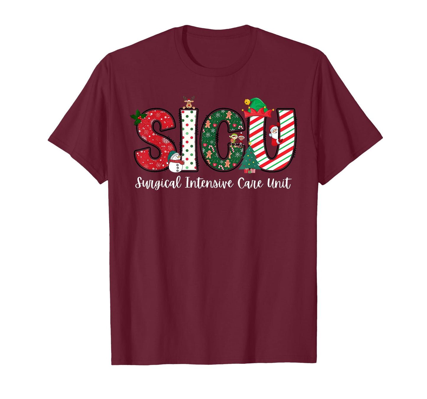 Christmas Surgical Intensive Care Unit SICU Nurse Holiday T-Shirt