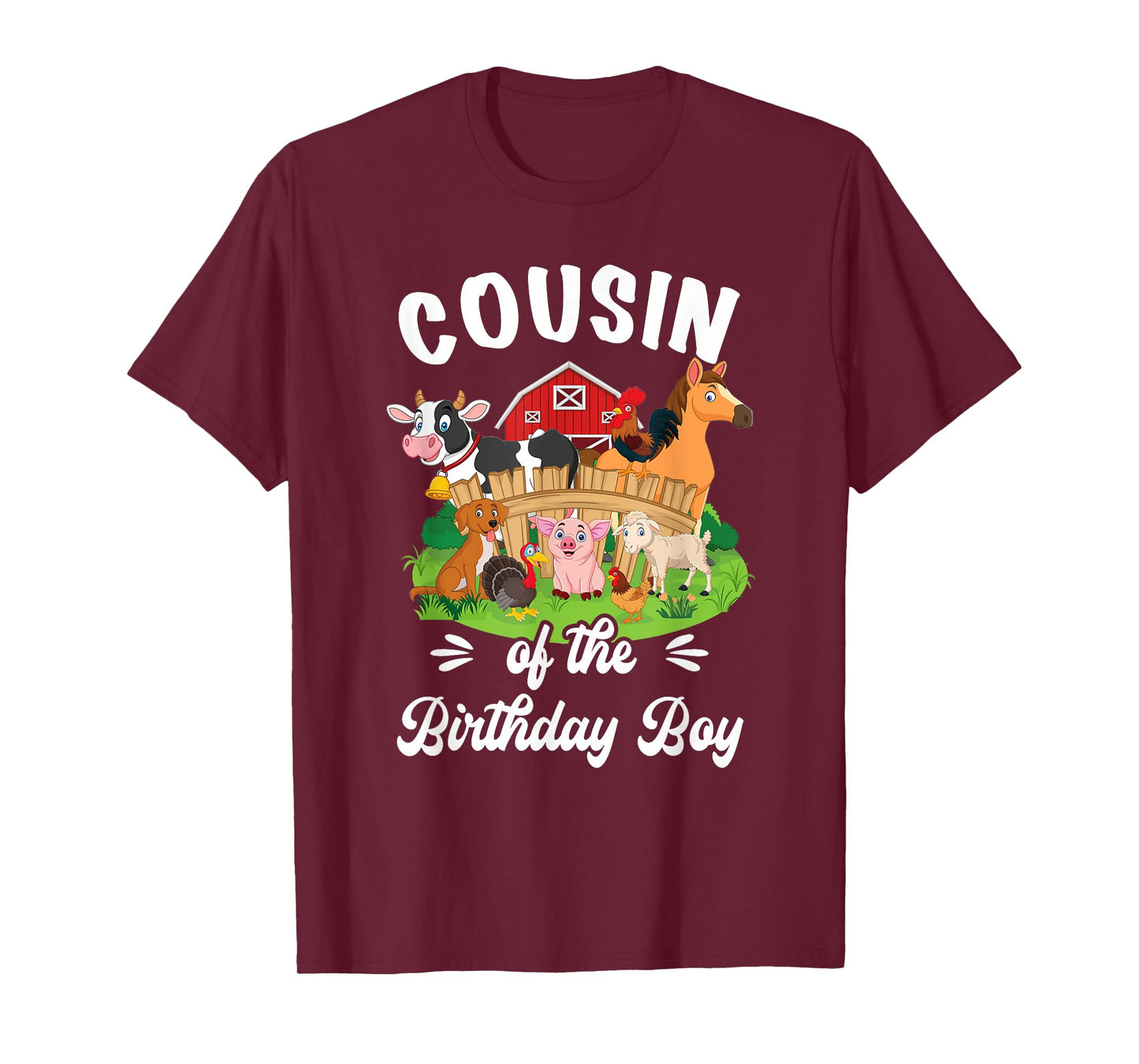 Cousin Of The Birthday boy Party Cow Farm 1St Birthday Party T-Shirt
