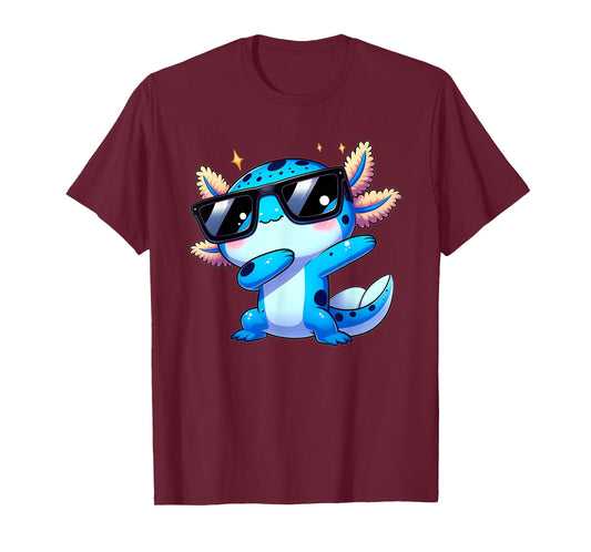 Fox Brother Unisex Kids Toddler Boys Dabbing Axolotl Kawaii Axolotl T-Shirt