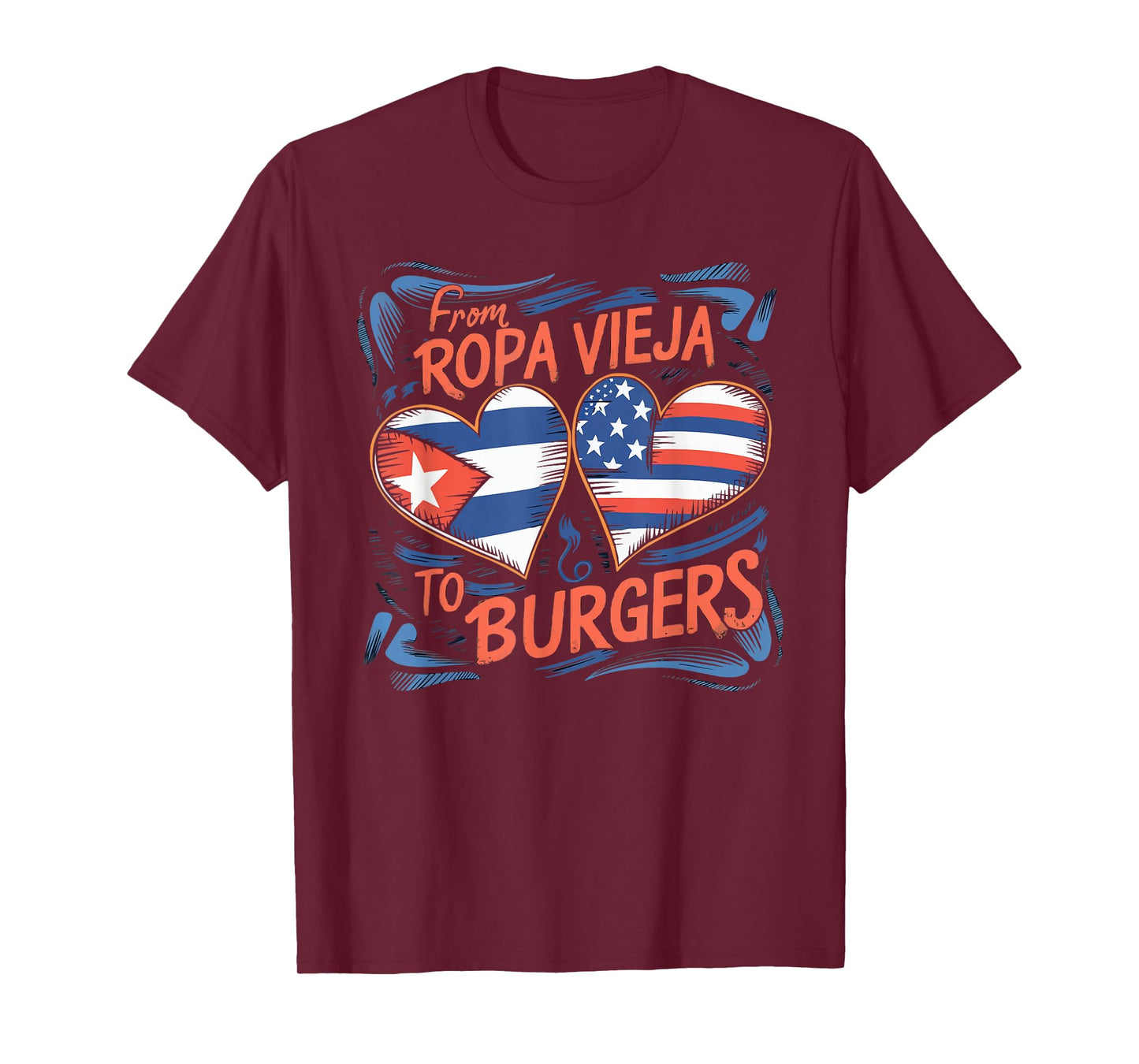 Half Cuban Half American USA Flag Cuba America T-Shirt