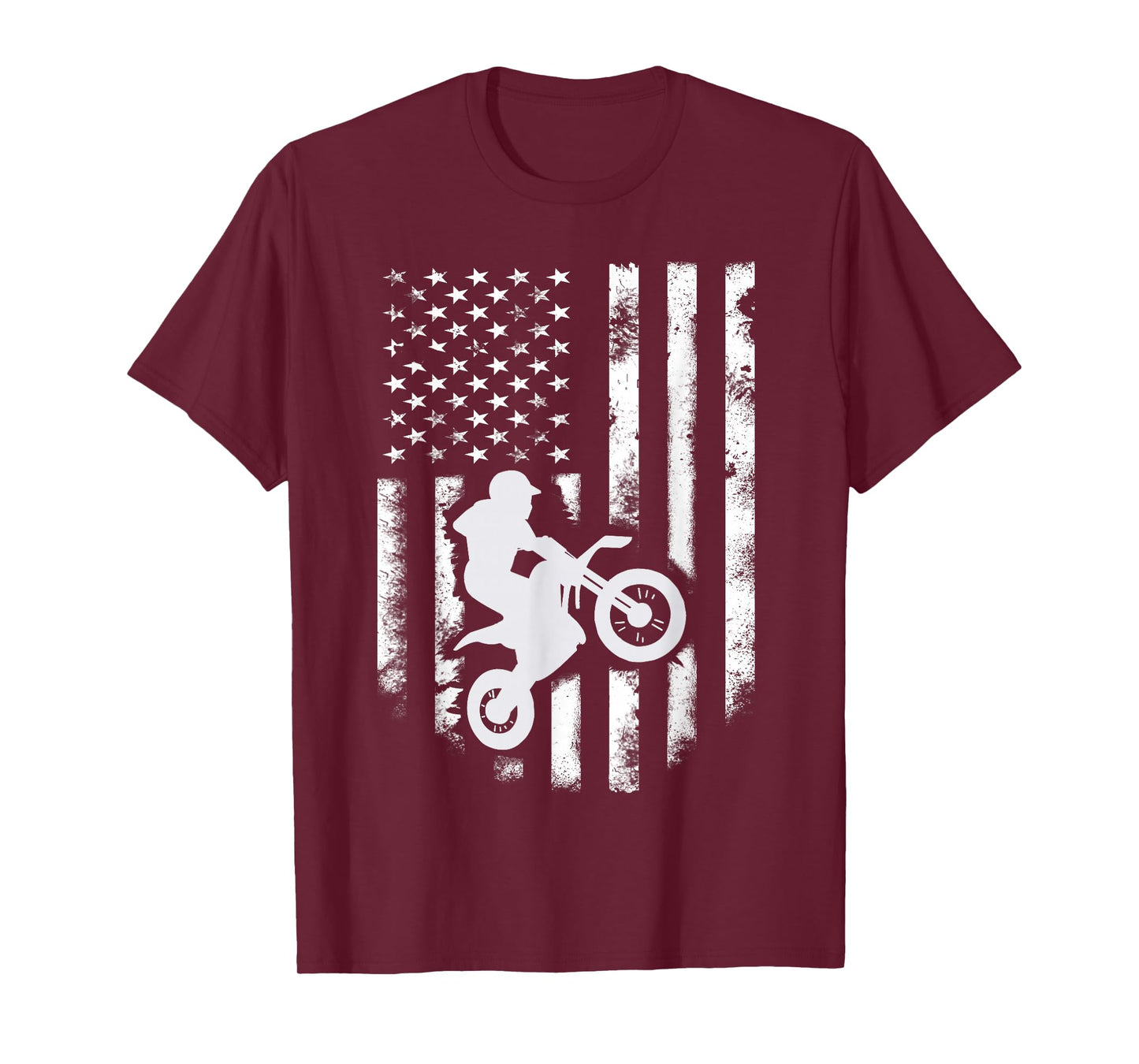 American Flag Motorcross Braap Dirt Bike Off Road Enduro Women Kids Men T-Shirt