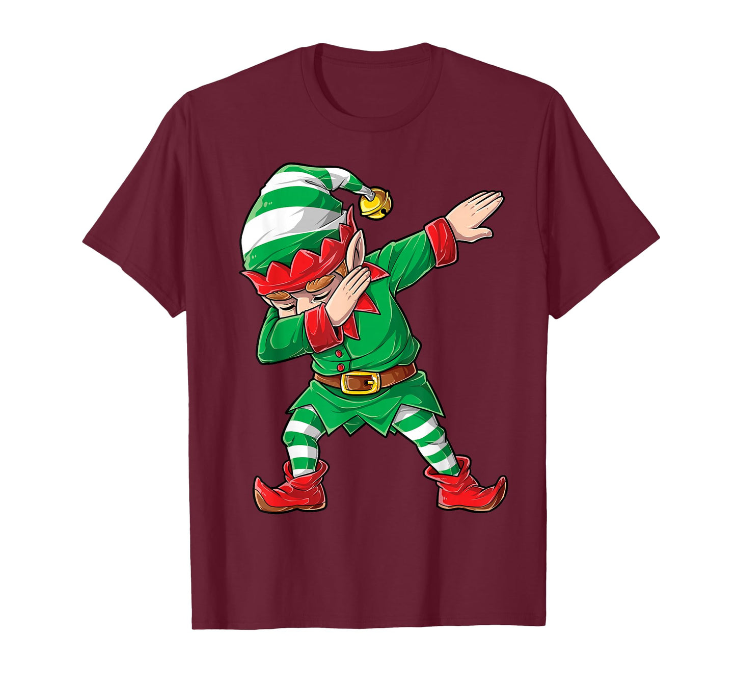 Christmas Dabbing Elf Squad Boys Men Xmas Family Matching Short Sleeve T-Shirt