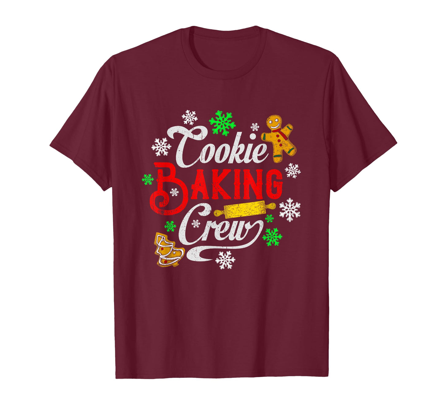 Cookie Baking Crew Christmas Baker Gingerbread Cookies T-Shirt