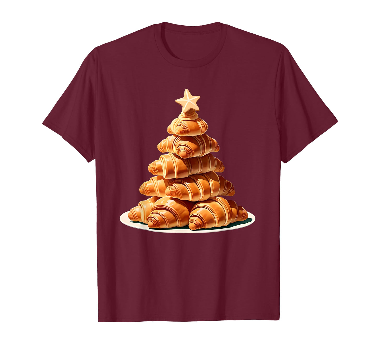 Croissant Christmas Tree T-Shirt