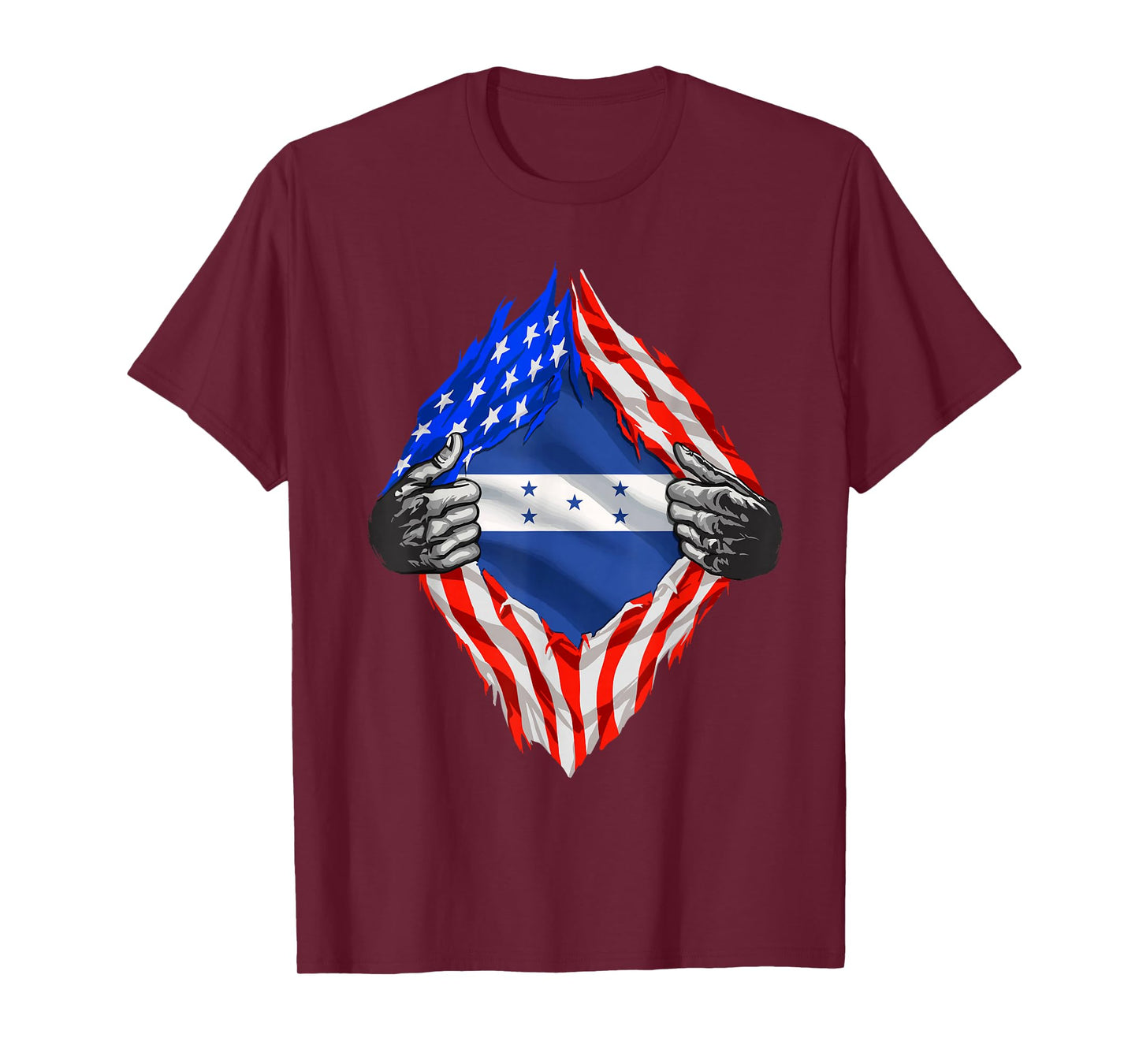 Honduras American Shirt Half USA Honduran Flag Roots Citizen T-Shirt