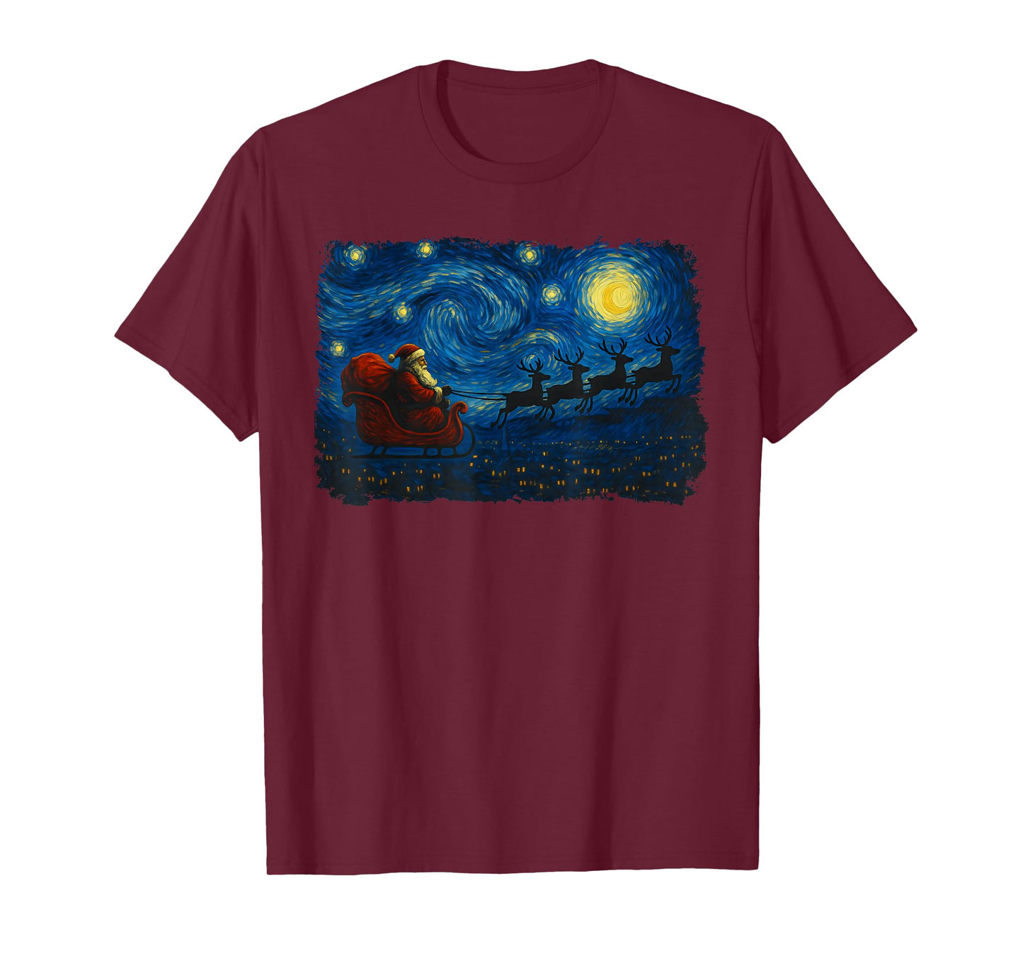 Santa Painting Men Women Kids Funny Ugly Christmas T-Shirt