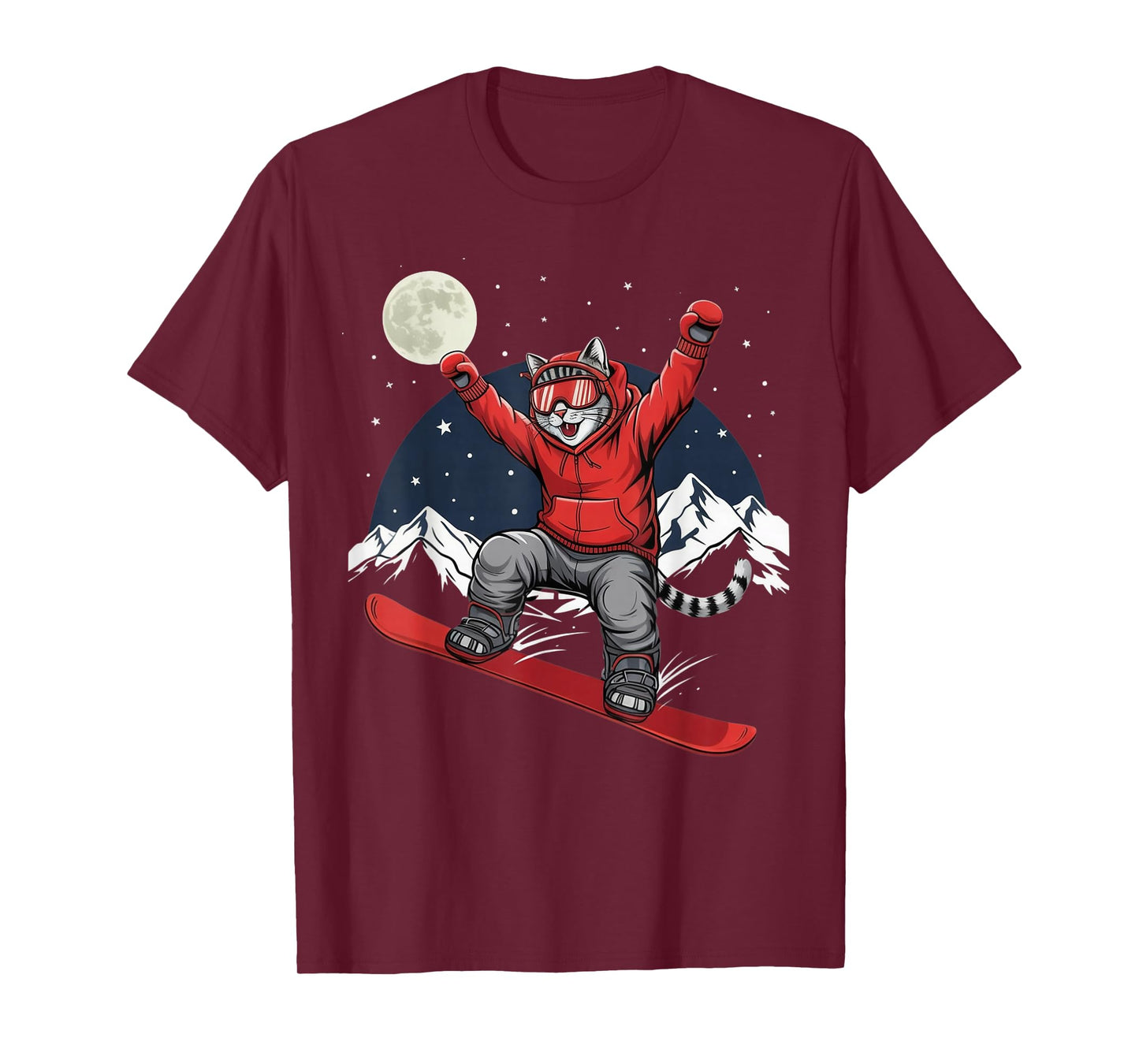 Snowboard Kitten Cat Snowboarding Wintersports Snowboarder T-Shirt