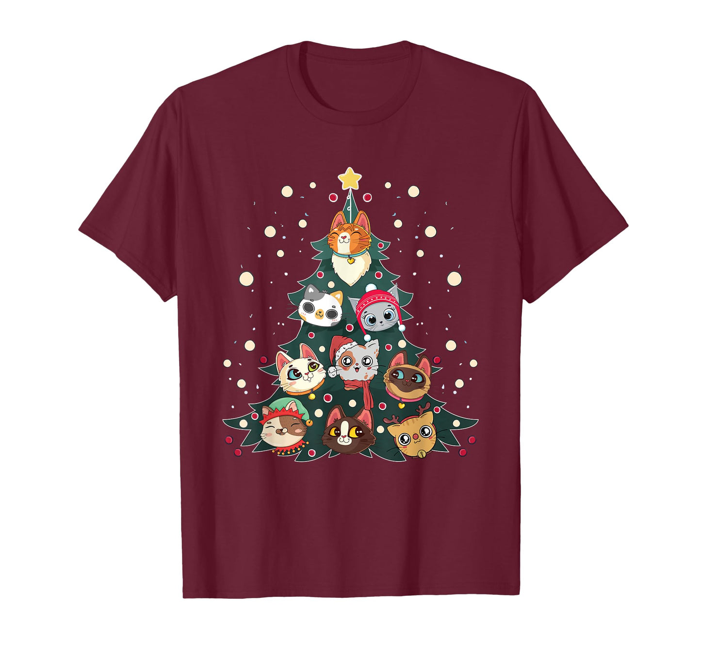 Merry Catmas Funny Christmas Tree, Cats Xmas Meow Christmas T-Shirt
