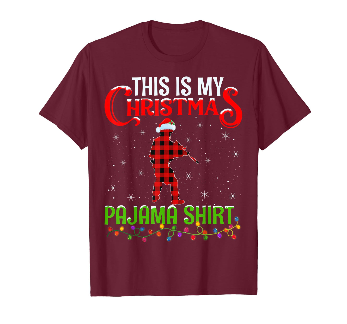 This Is My Christmas Pajama Shirt Airsoft Player Christmas T-Shirt