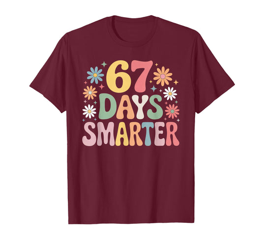 67 Days Smarter 67 Boy Girls Six Seven 6 7 Teacher 67 Kids T-Shirt