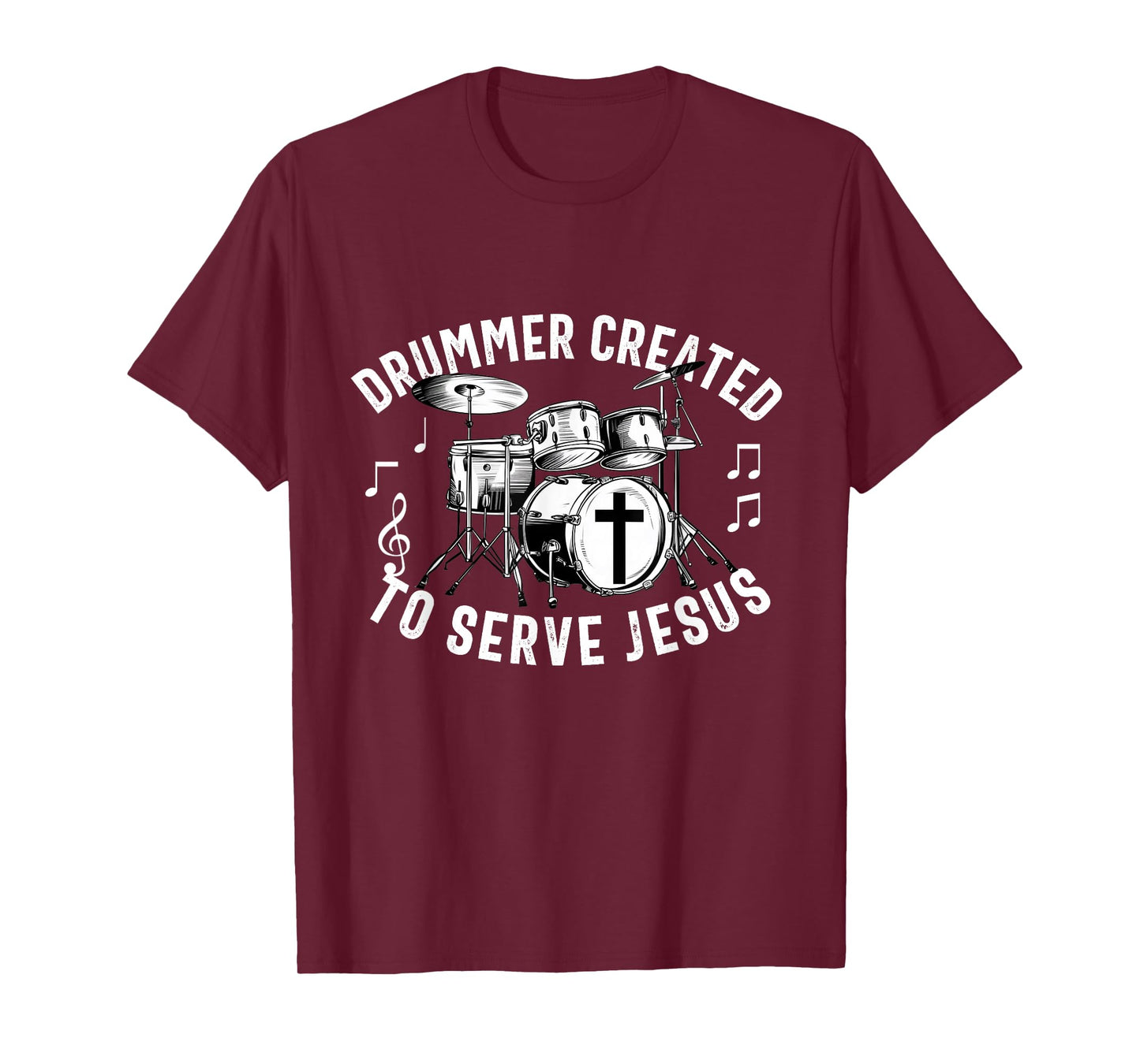 Christian Drummer Drum Player Stick Men Jesus Worship Music T-Shirt