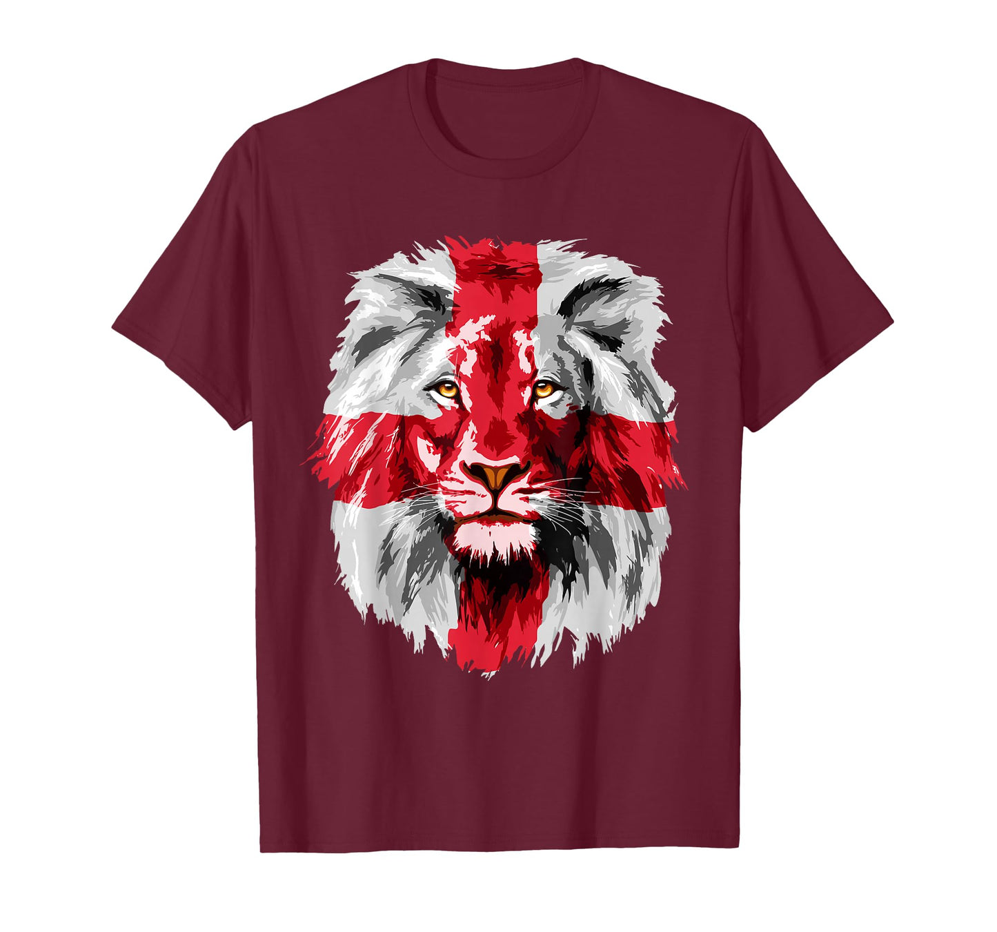 England National Flag Lion Face English England Flag T-Shirt