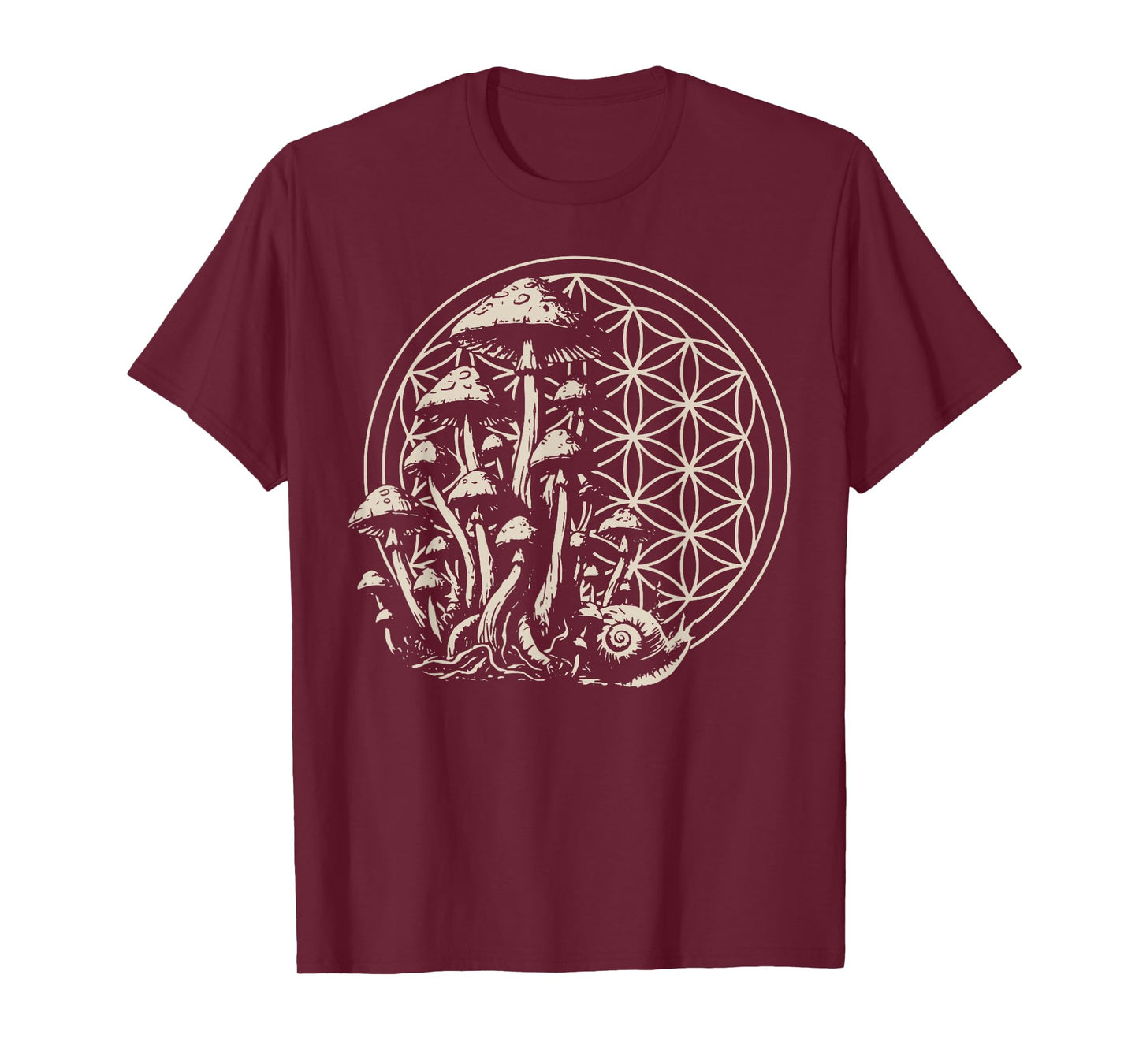 Sacred Geometry Mushroom Mathematicians Spiritual Nature T-Shirt