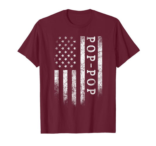 Pop-Pop American Flag Pop-Pop Gifts Patriotic Father's Day T-Shirt