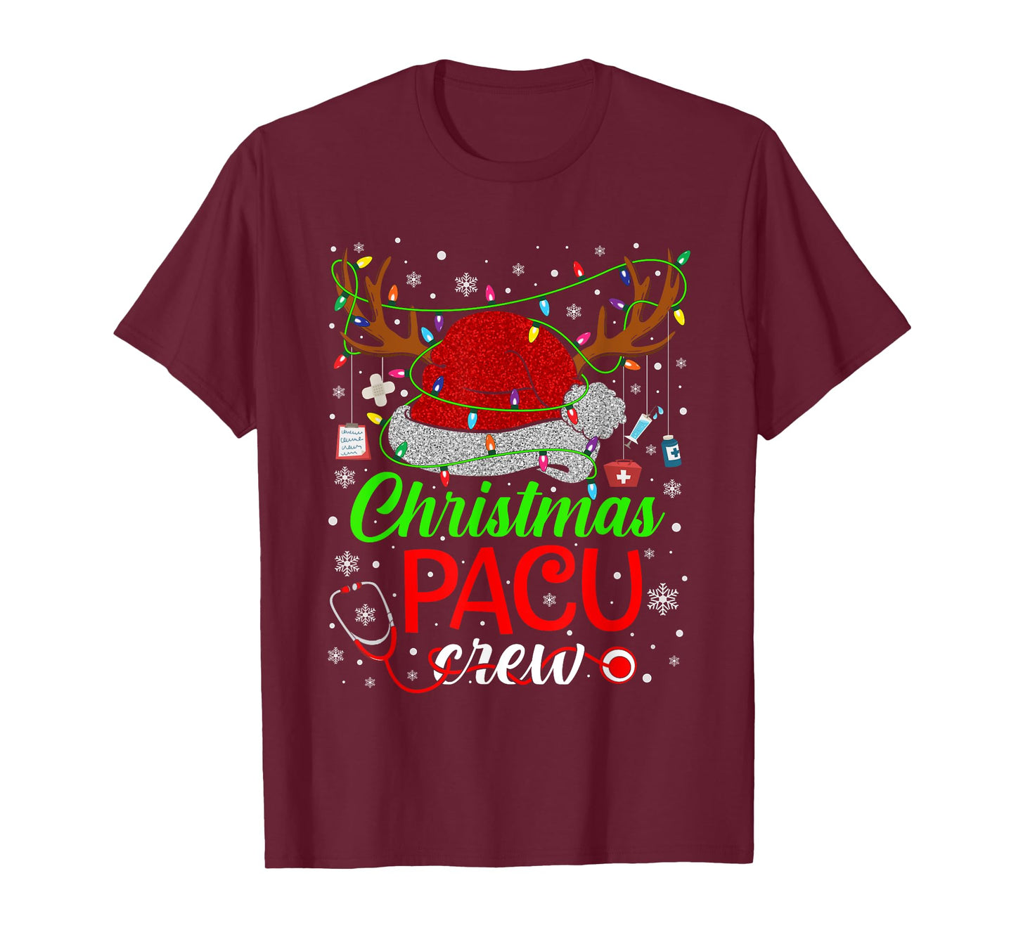 Christmas PACU Nurse Crew Santa Nurse Life Cute Xmas Pajama T-Shirt