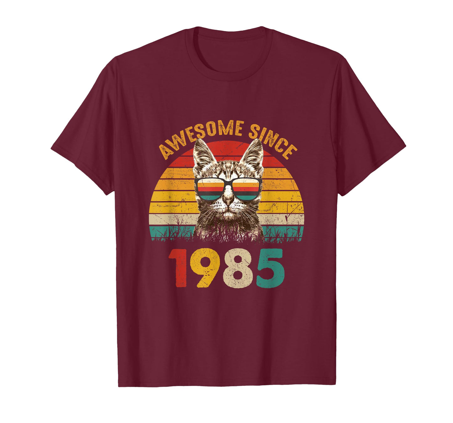 40th Birthday shirt 40 Year Old Cat Lover Awesome Since 1985 T-Shirt