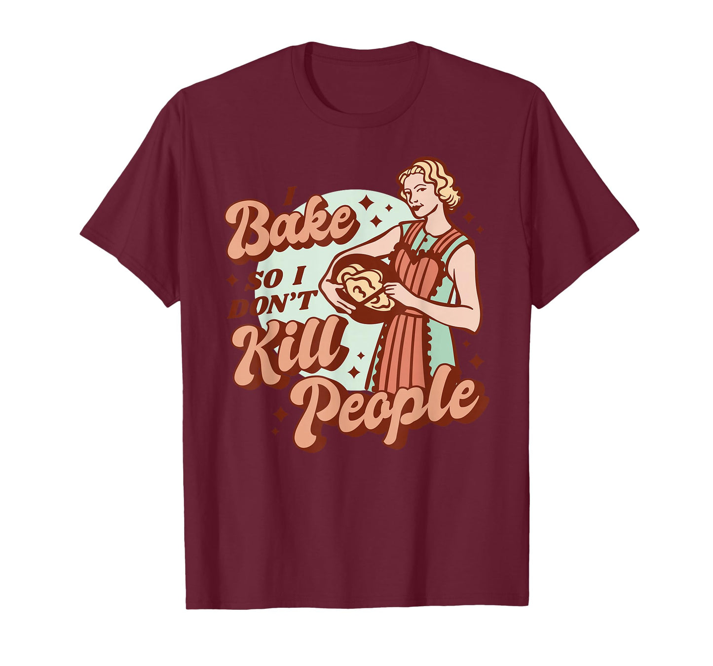 Baking Woman - Funny Retro T-Shirt