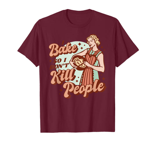 Baking Woman - Funny Retro T-Shirt