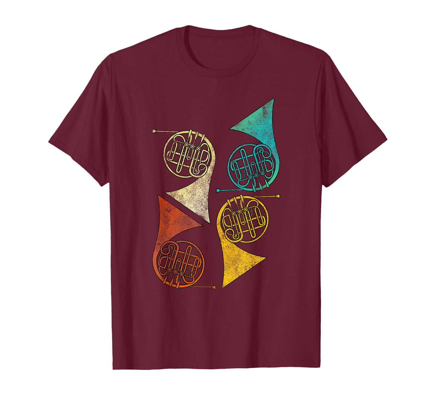 Retro French Horn Shirt - Marching Band Shirt T-Shirt