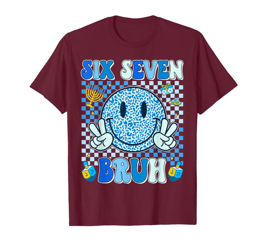 67 Hanukkah Six Seven Bruh Chanukah Dreidel Dabbing 6 7 Meme T-Shirt