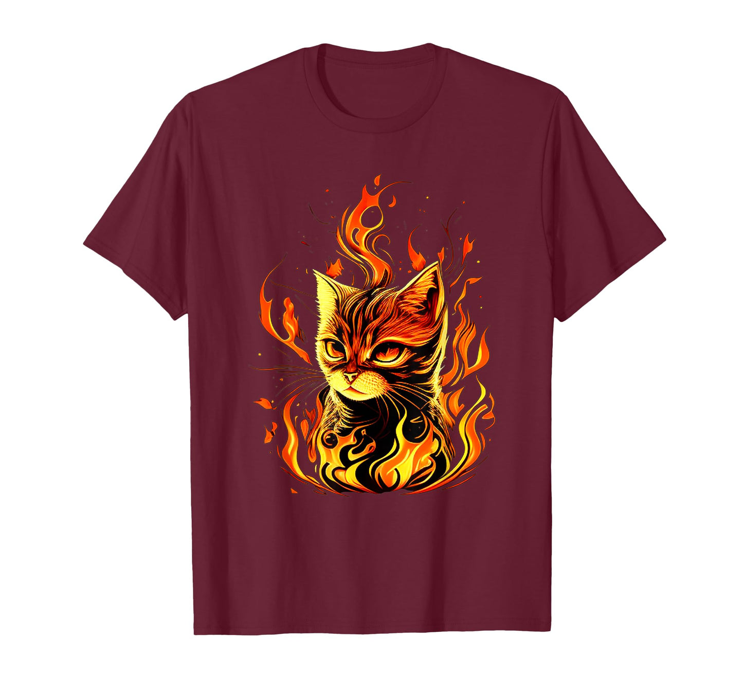 Funny burning look for Fire Cats and Hell Cat Lovers T-Shirt