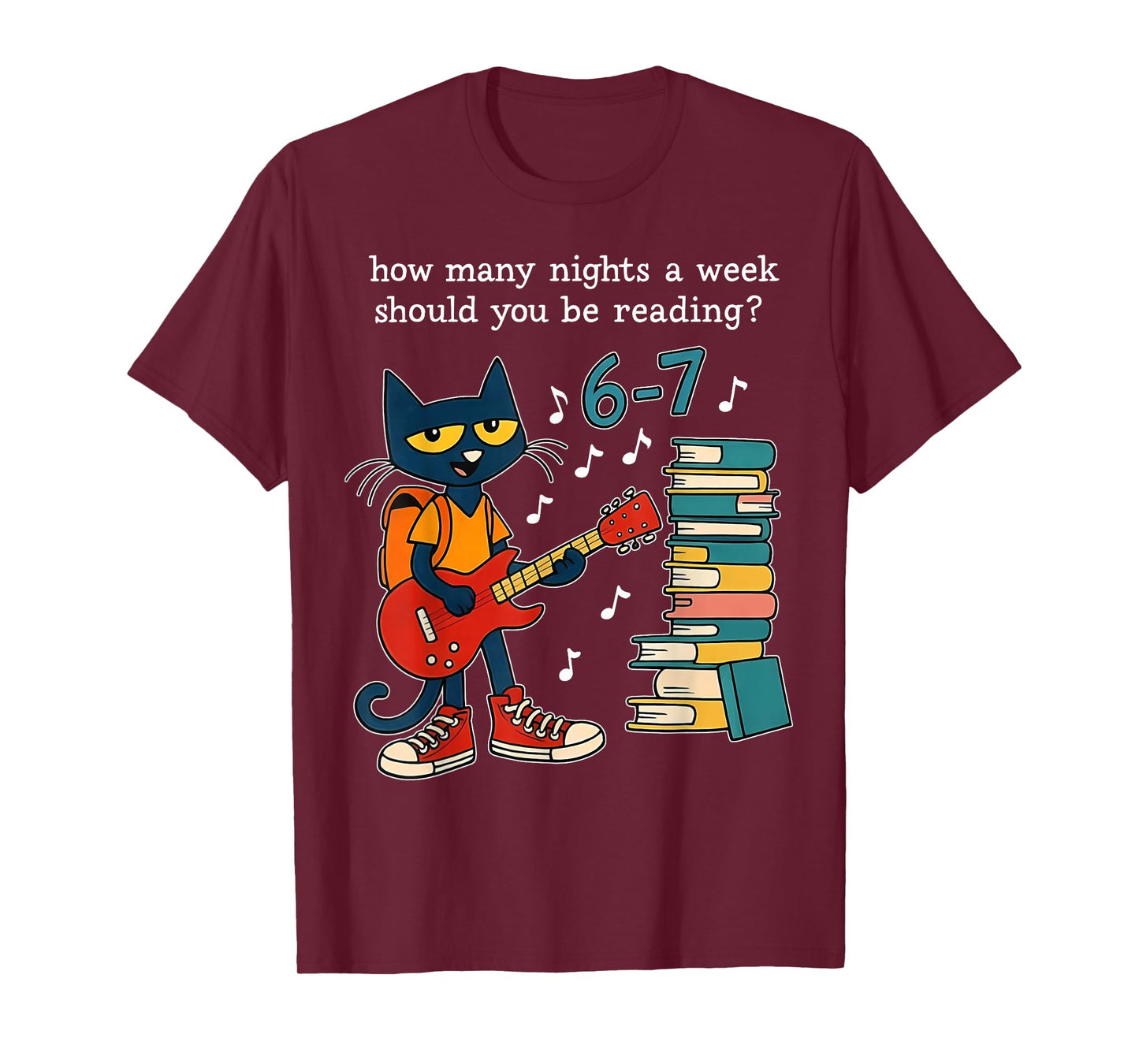 How Many Nights A Week Should You Be Reading 6-7 Teacher Kid T-Shirt