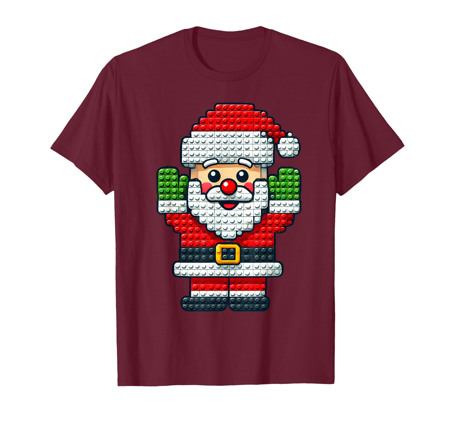Play Building Blocks Christmas Santa Claus Boys Kids Toddler T-Shirt