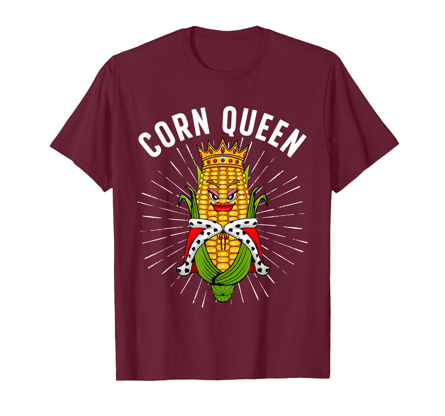 Cool Corn Queen For Women Girls Food Farming Corn Cob Farmer T-Shirt