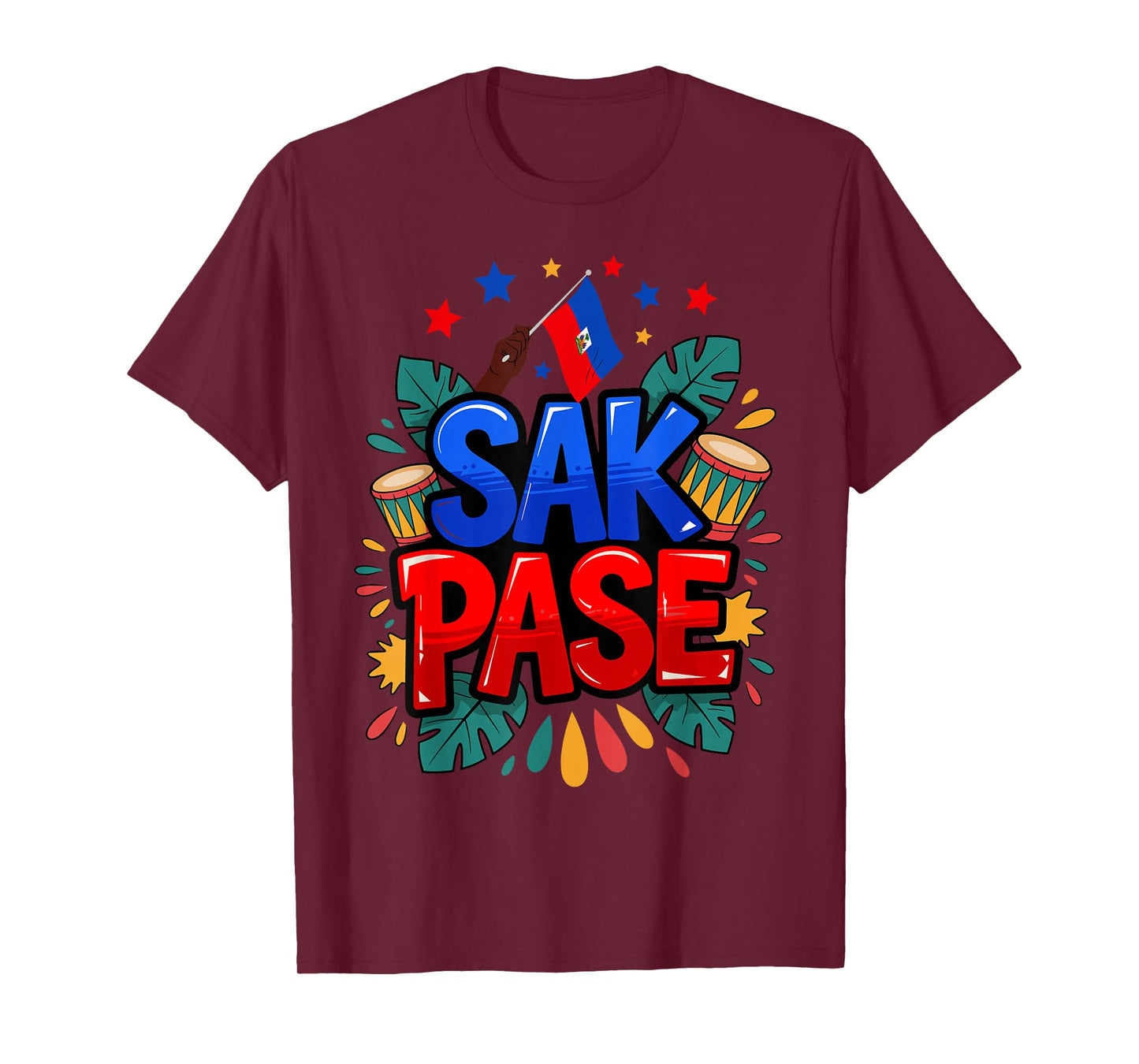 Sak Pase Haitian Creole Pride Haiti Flag Heritage T-Shirt