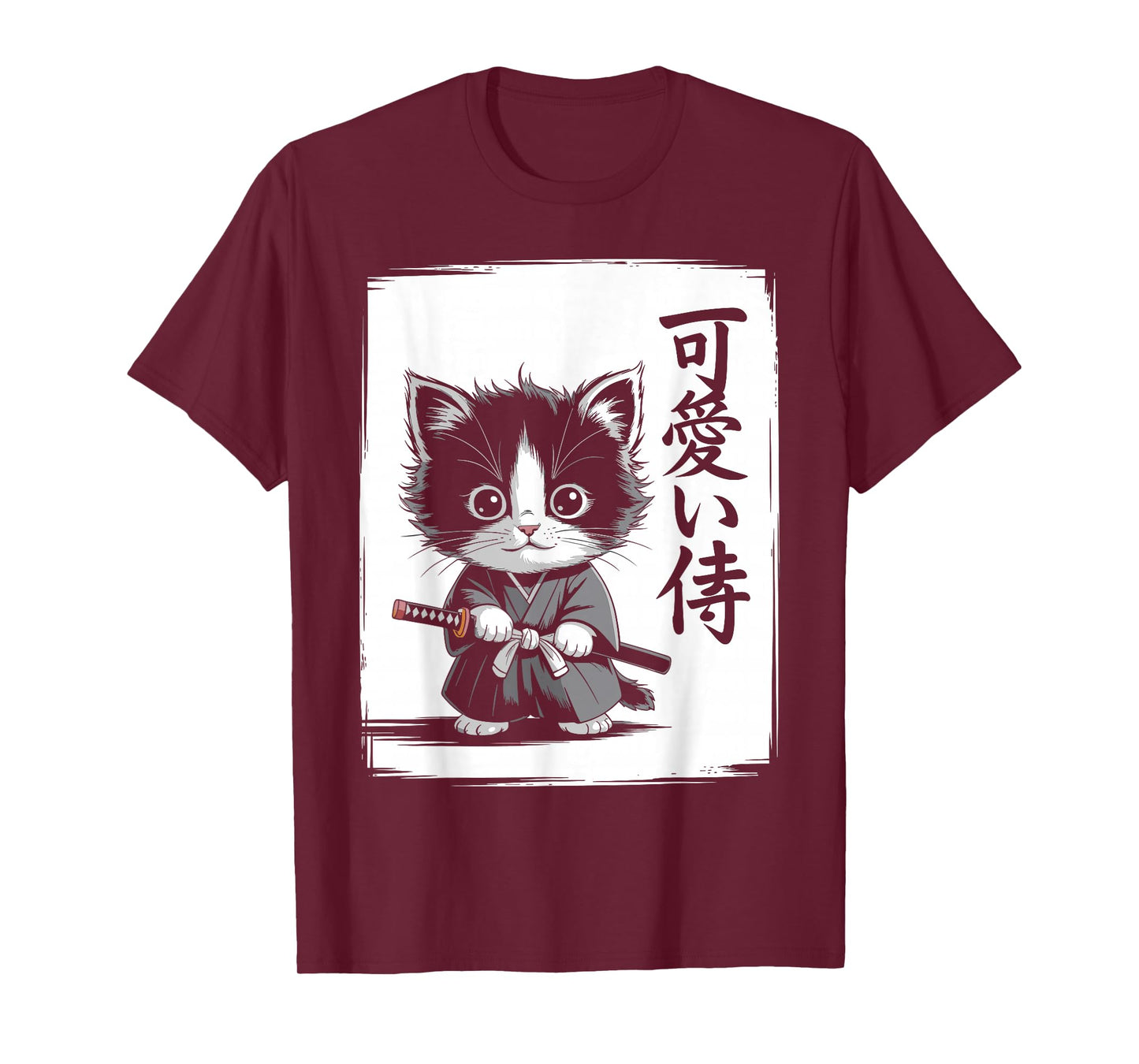 Samurai Kitten | Japanese Art, Cute & Kawaii, Samurai Cat T-Shirt