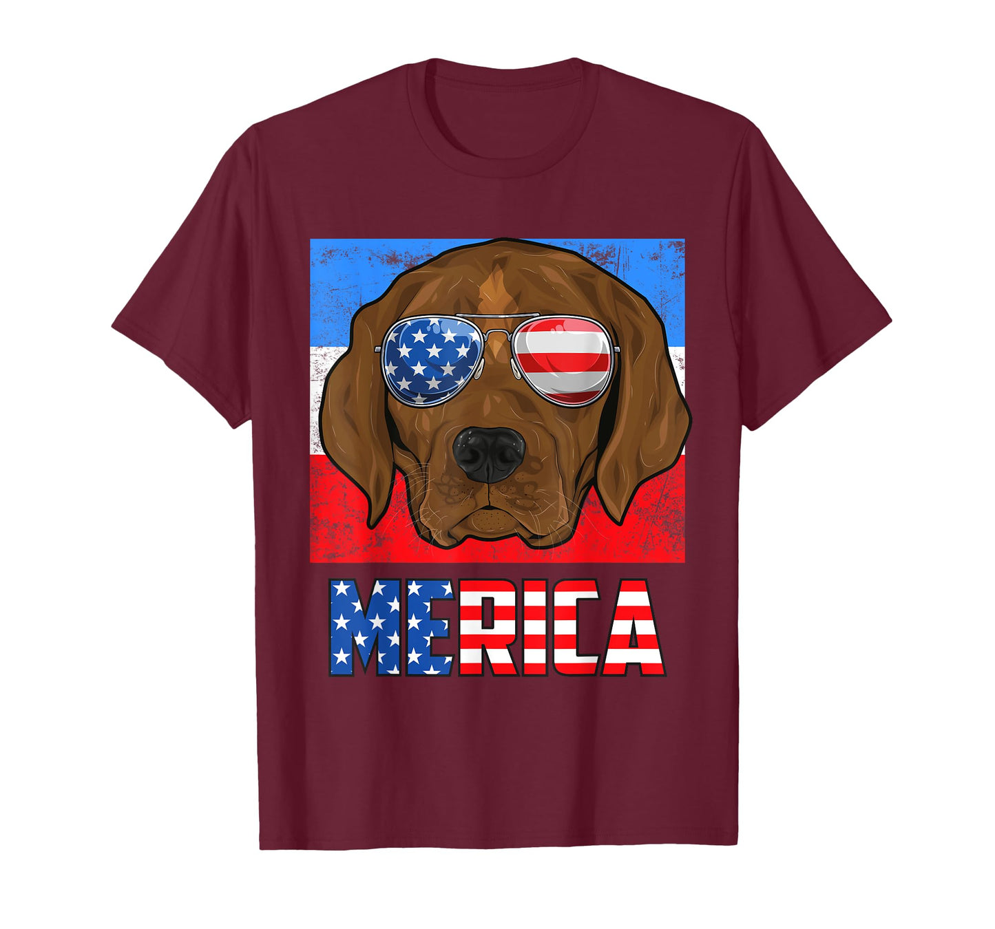 Labrador Retierver Dog USA 4th of July American Flag Merica T-Shirt