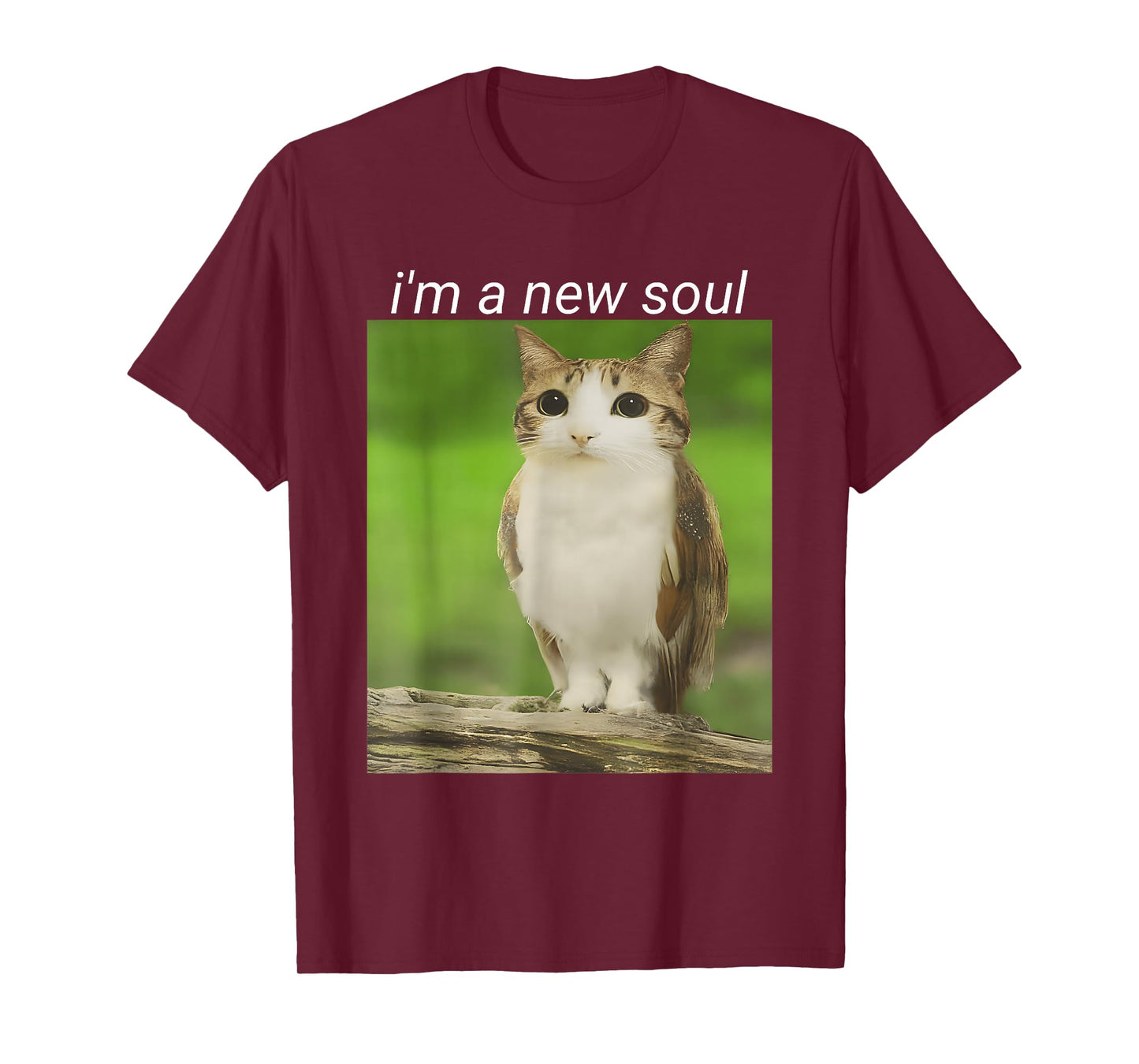 Funny Silly Cat Owl Viral Internet Trendy Meme T-Shirt