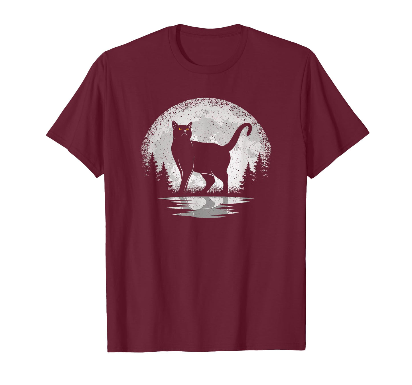 Cat Moon Cat Lover Moonlight Vintage Men Women T-Shirt