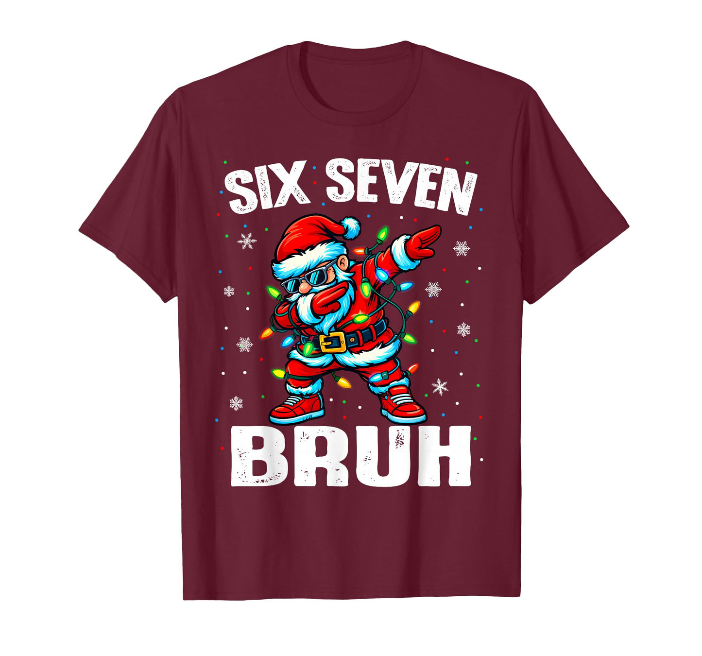 67 Bruh Christmas Six Seven Meme Dab Santa T-Shirt