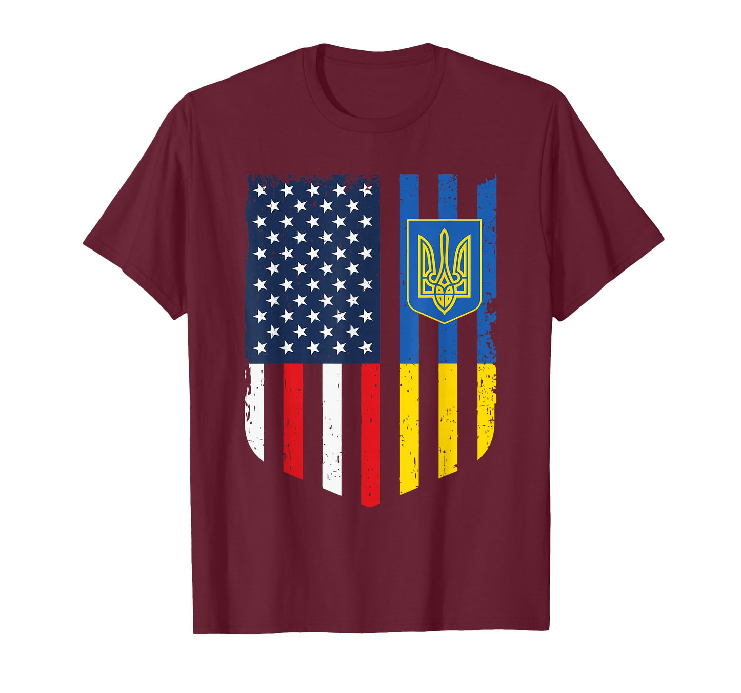 Ukrainian American USA Flag Patriot America Ukraine Roots T-Shirt