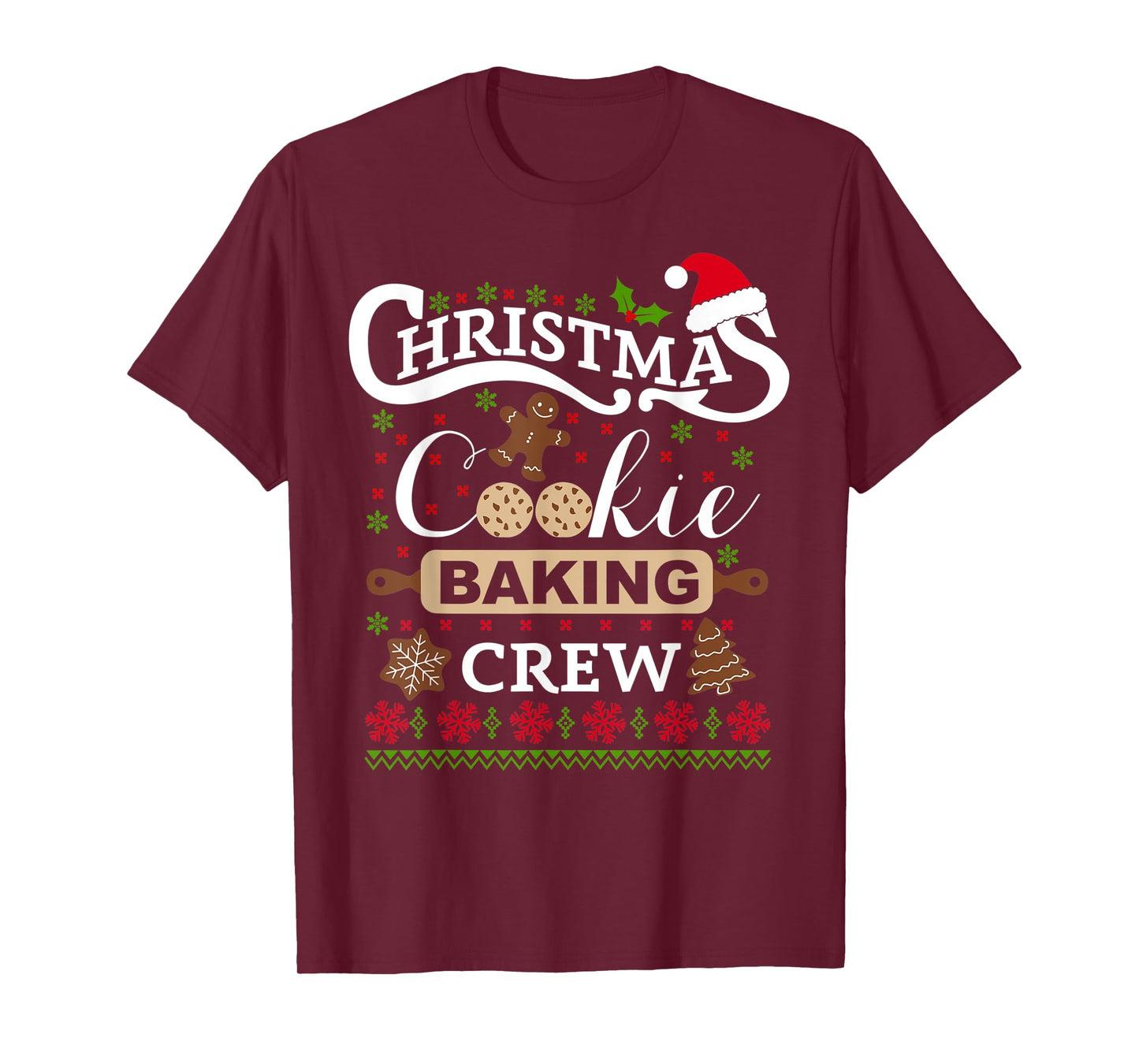 Christmas Cookie Baking Crew T-Shirt funny cook shirt