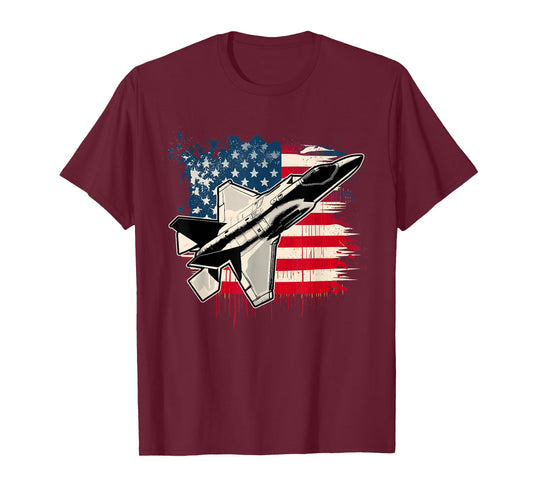USA Fighter Jet F-35 4th of July Men Women Kids Patriotic T-Shirt