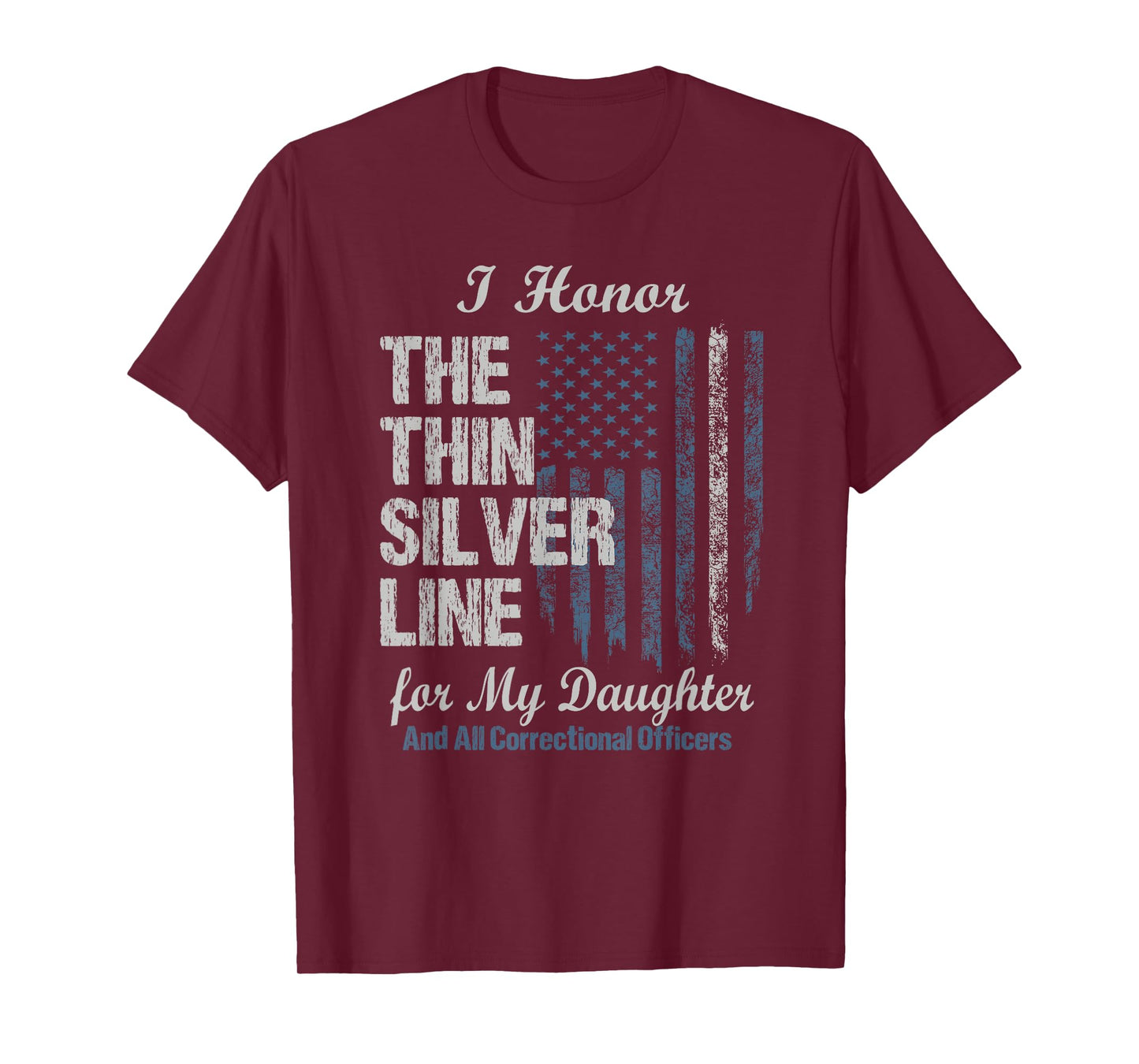 Correctional Officer Daughter - Thin Silver Line Corrections T-Shirt