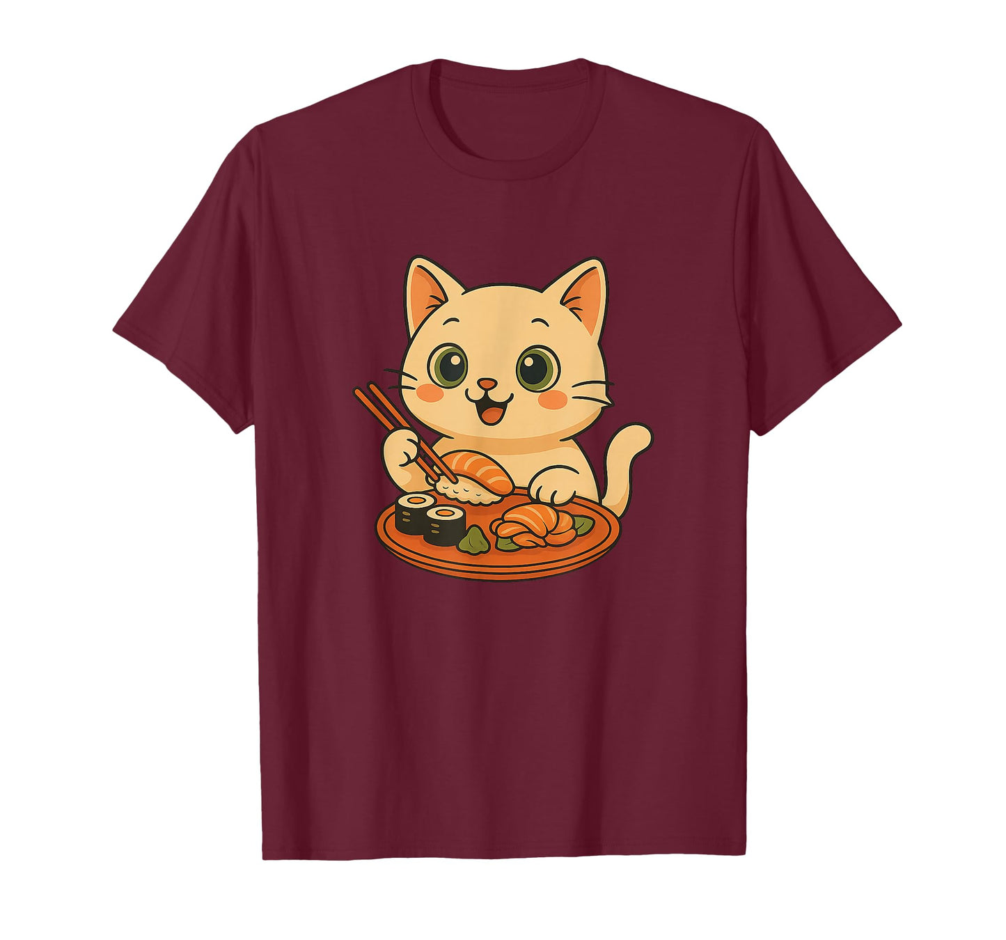 Cute Sushi Cat Japanese Food T-Shirt