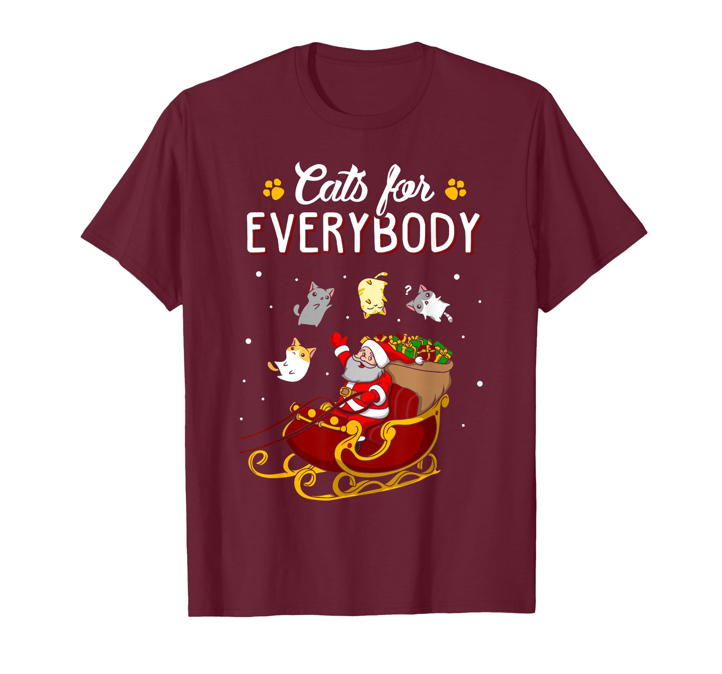 Cats for Everybody Men Kids Women Ugly Christmas Cat T-Shirt