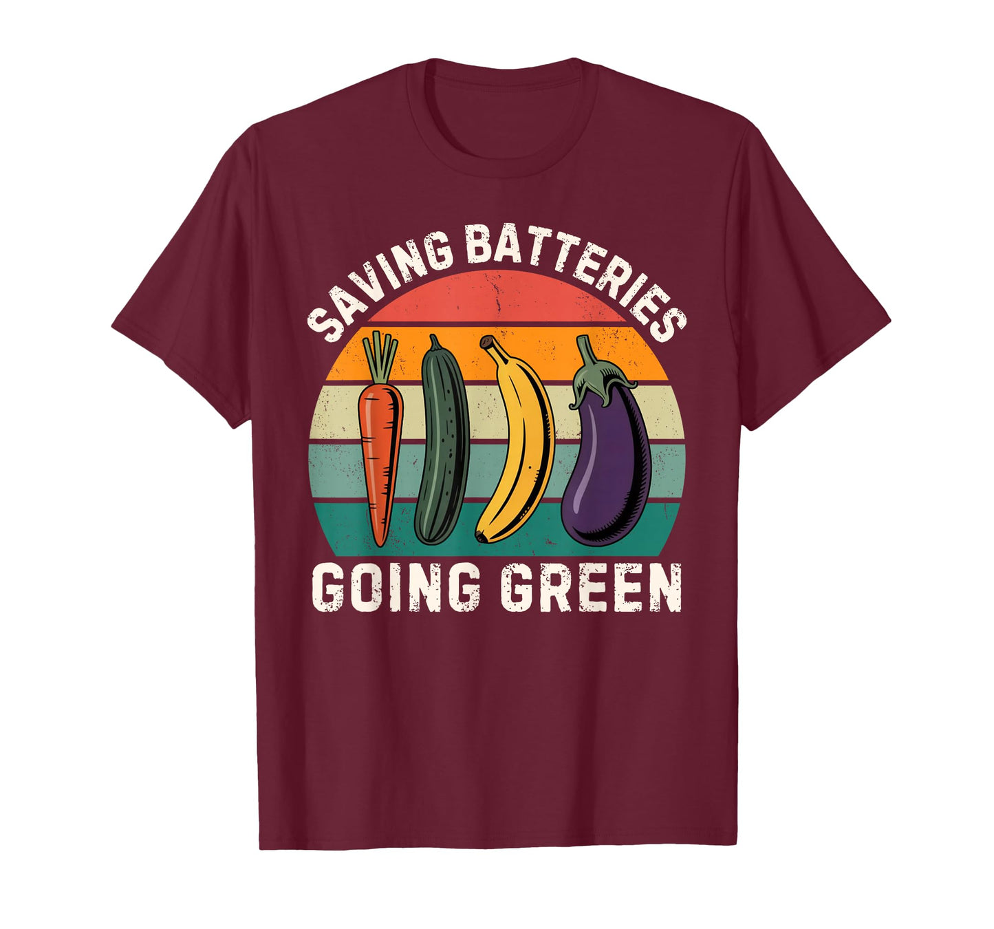 Saving Batteries Going Green Funny Inappropriate Humor Women T-Shirt