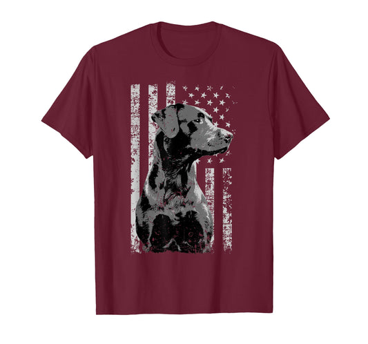 Patriotic USA Flag Black Labrador gift for Lab Owners Short Sleeve T-Shirt