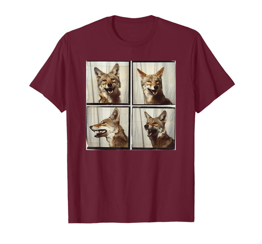 Cool Coyote Wolf Funny Animal Photobooth Smiling Coyote T-Shirt