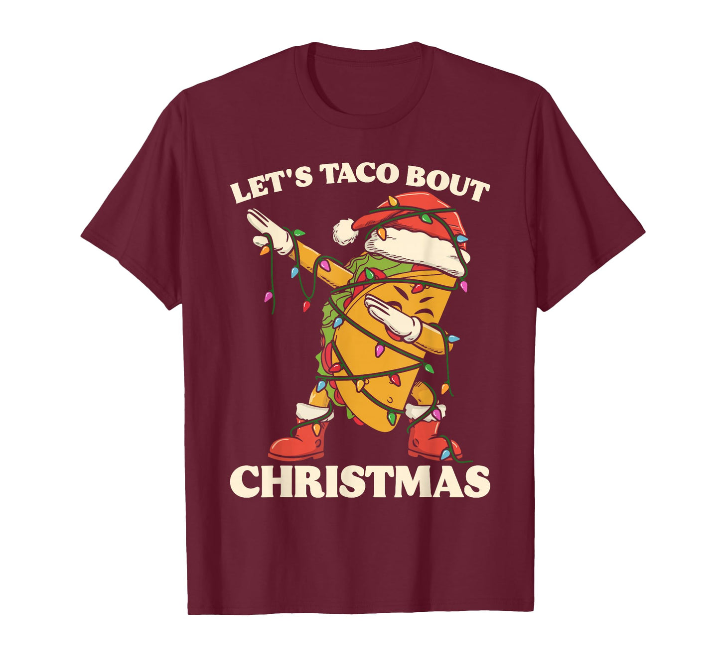 Let's Taco Bout Christmas Dabbing Santa Funny Mexican Dab T-Shirt