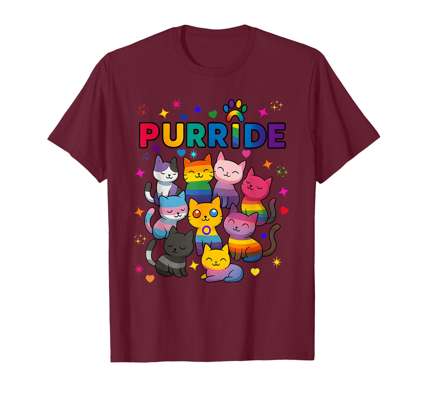 Animal Lover Purr Cat Pride Allies LGBT T-Shirt