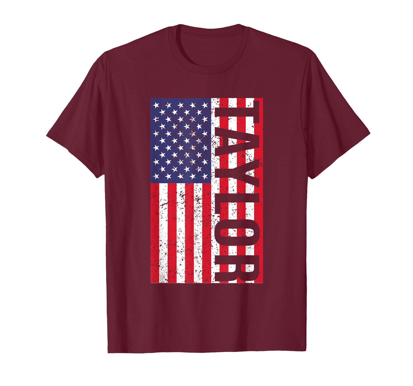 Taylor US Flag First Name Taylor American Flag Vintage T-Shirt