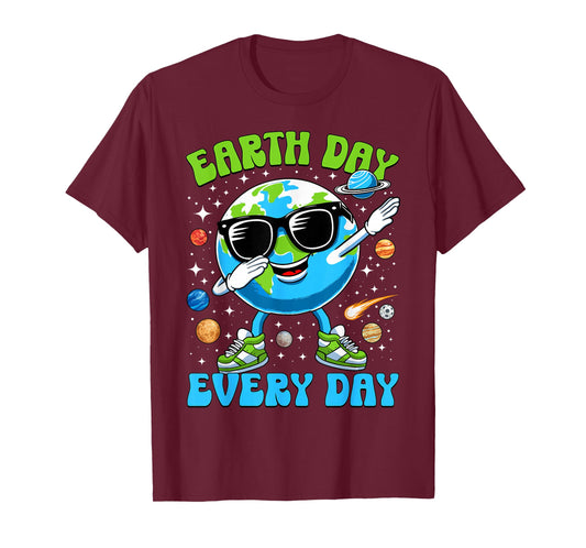 Earth Day Everyday Funny Dabbing Earth Boys Kids Toddlers T-Shirt